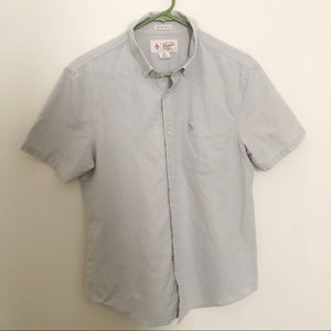 Gray Penguin short sleeve button down shirt